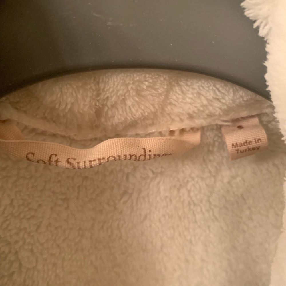 Soft Surroundings, Cream Color Wrap Robe, Belted,… - image 2